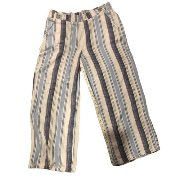D Jeans Definitions by Lagenlook Boho Striped Linen Blend Pant a stylish and ver - Picture 8 of 12